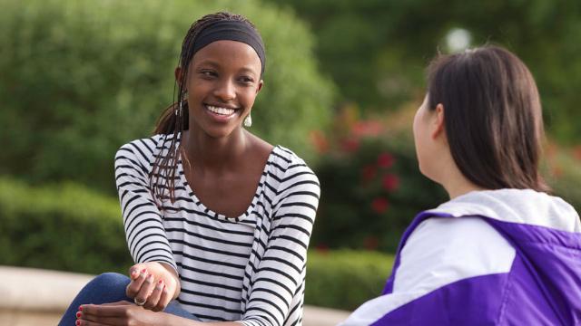 Students talking